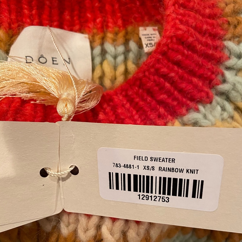 NWT Doen Field Sweater in Rainbow Knit - Picture 8 of 9